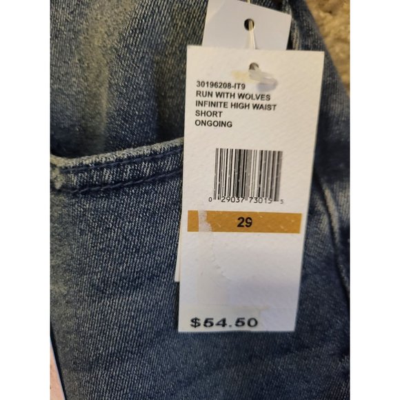 Jessica Simpson Infinite High Waist Crochet Cut Off jean Shorts, 29, NWT - Picture 4 of 6